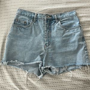 High-waisted Denim Shorts